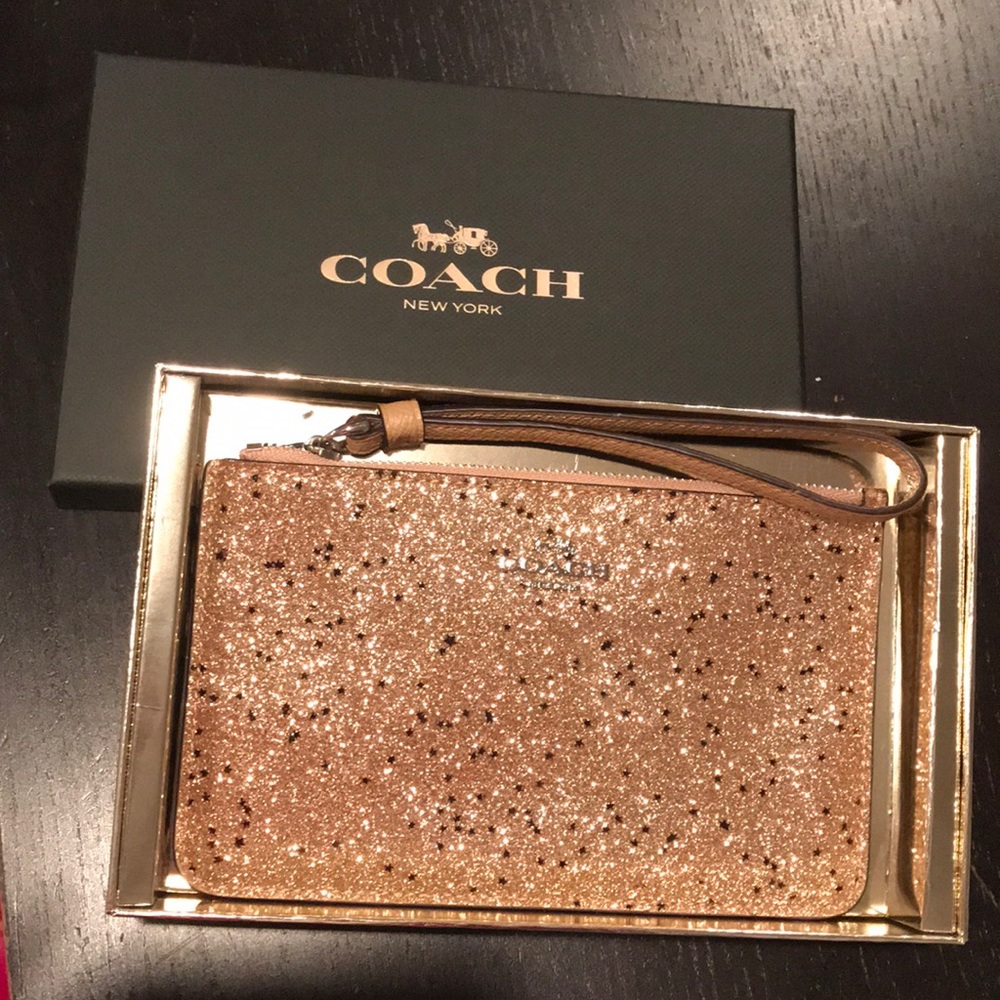 Coach glitter wristlet.
